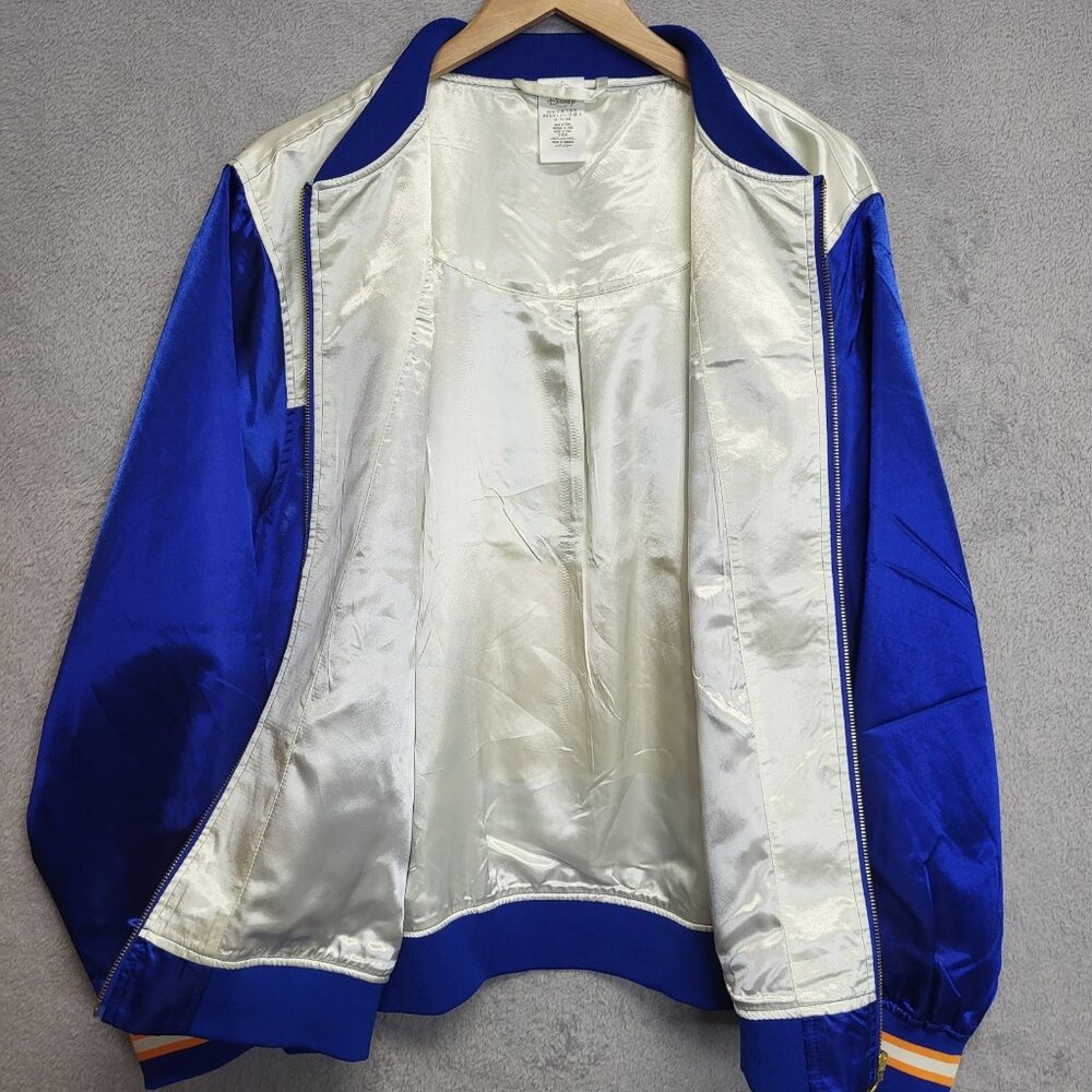 DISNEY Mickey Mouse SUNSET Varsity Bomber Jacket Womens 1X Distressed - Picture 6 of 10